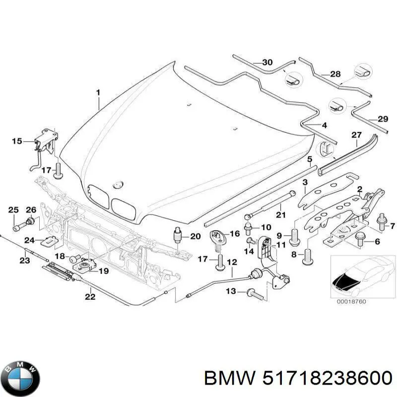 Купить 51718238600 BMW 