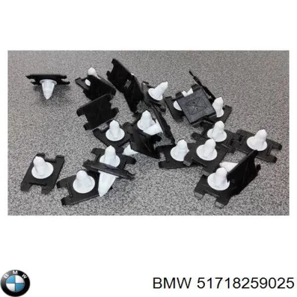 Clip, Tubuladura de sujeción, alféizar de la puerta 51718259025 BMW