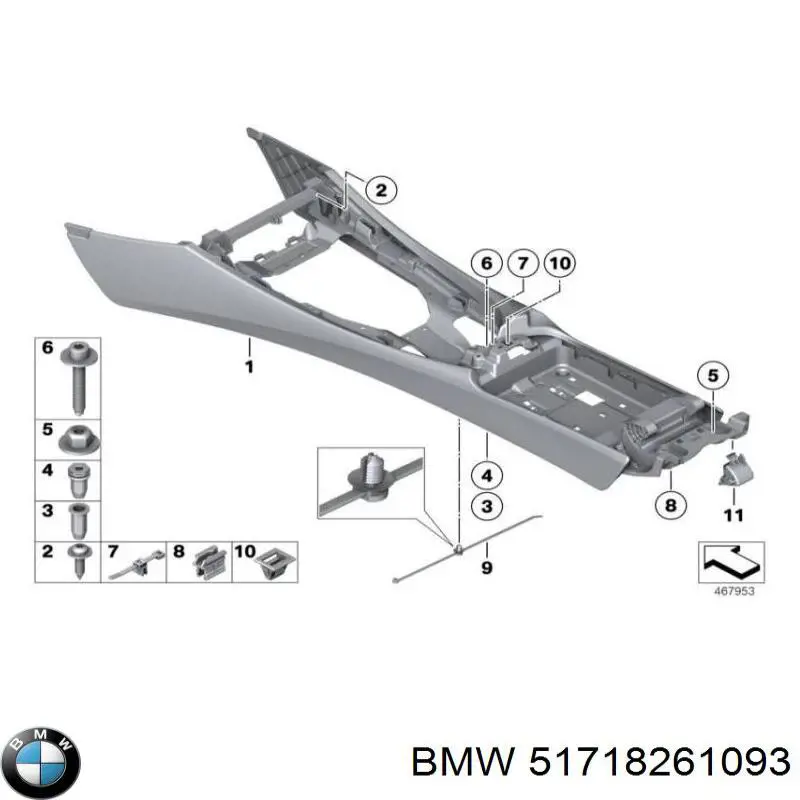 51718261093 BMW листовая гайка