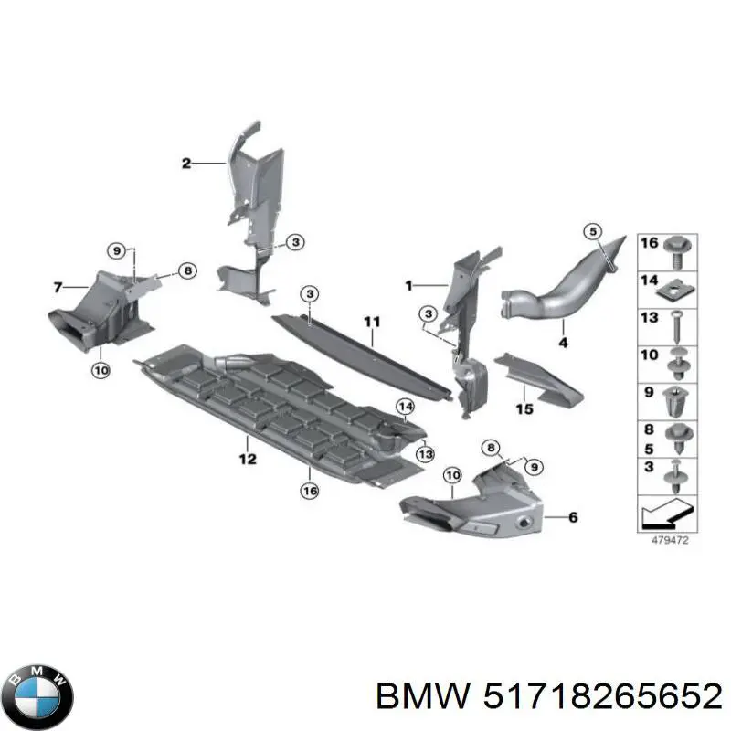 51718265652 BMW proteção de motor, de panela (da seção de motor)