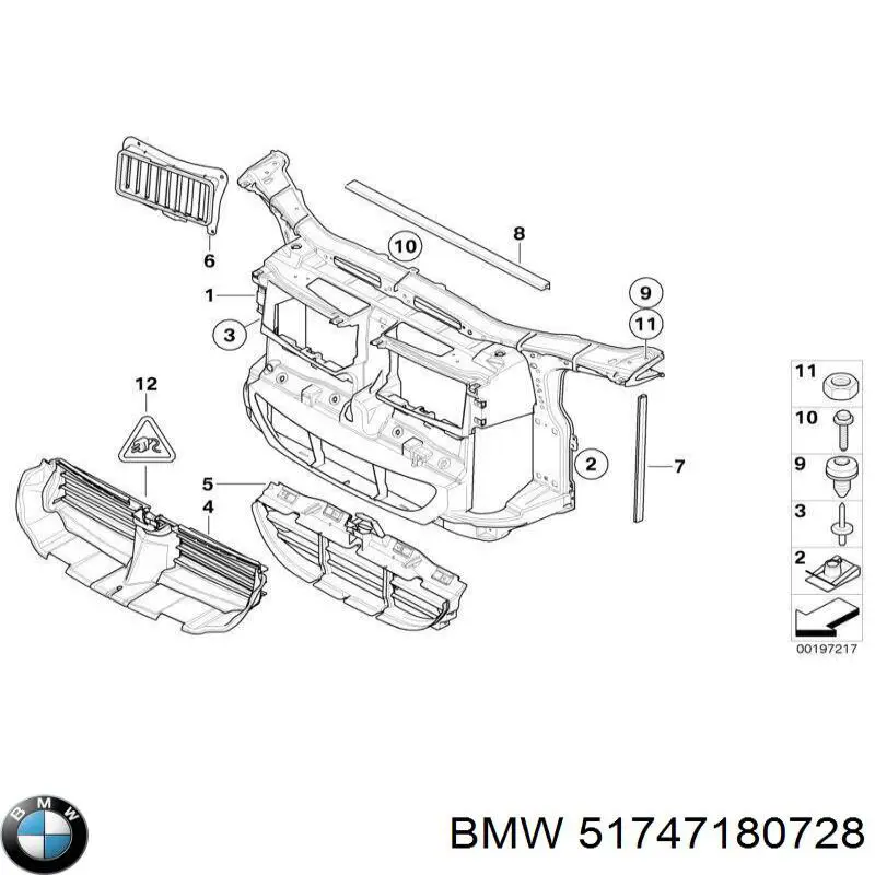 Жалюзи радиатора охлаждения 51747180728 BMW