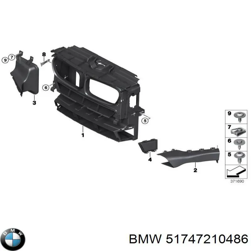 Conduto de ar do freio de disco direito para BMW X3 (F25)