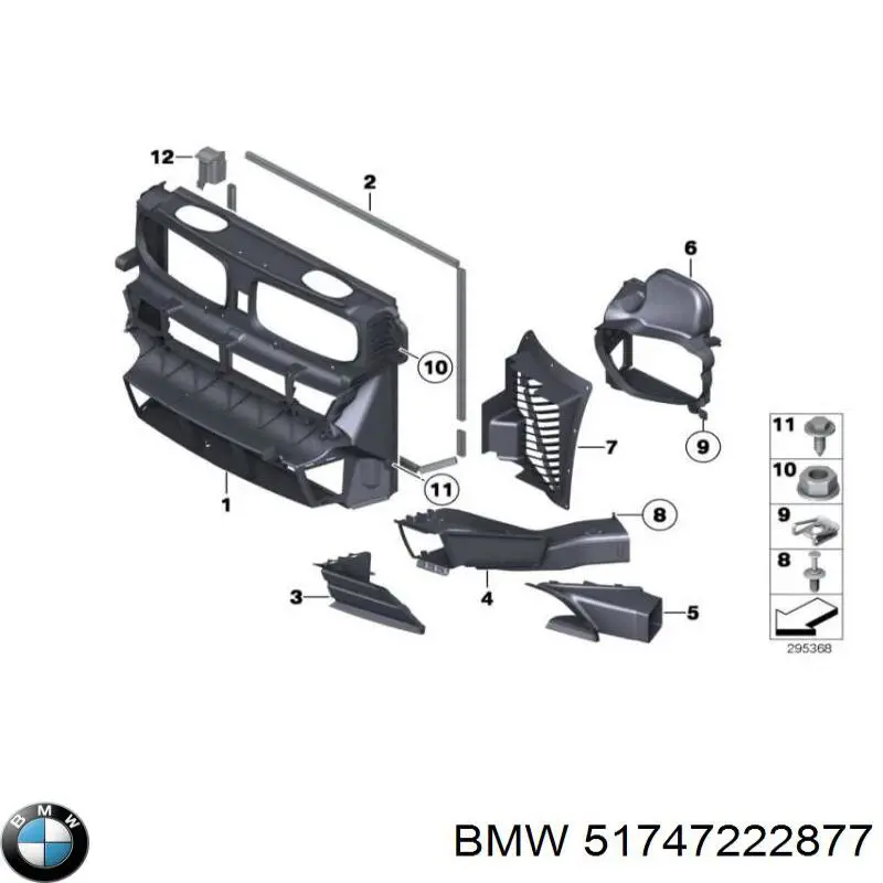 51747222877 BMW воздуховод тормозного диска левый