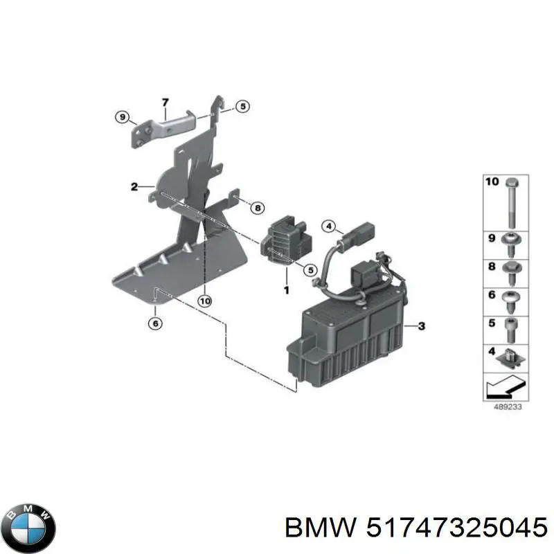 Кронштейн крепления радиатора BMW 51747325045 цена, от 11.37 USD