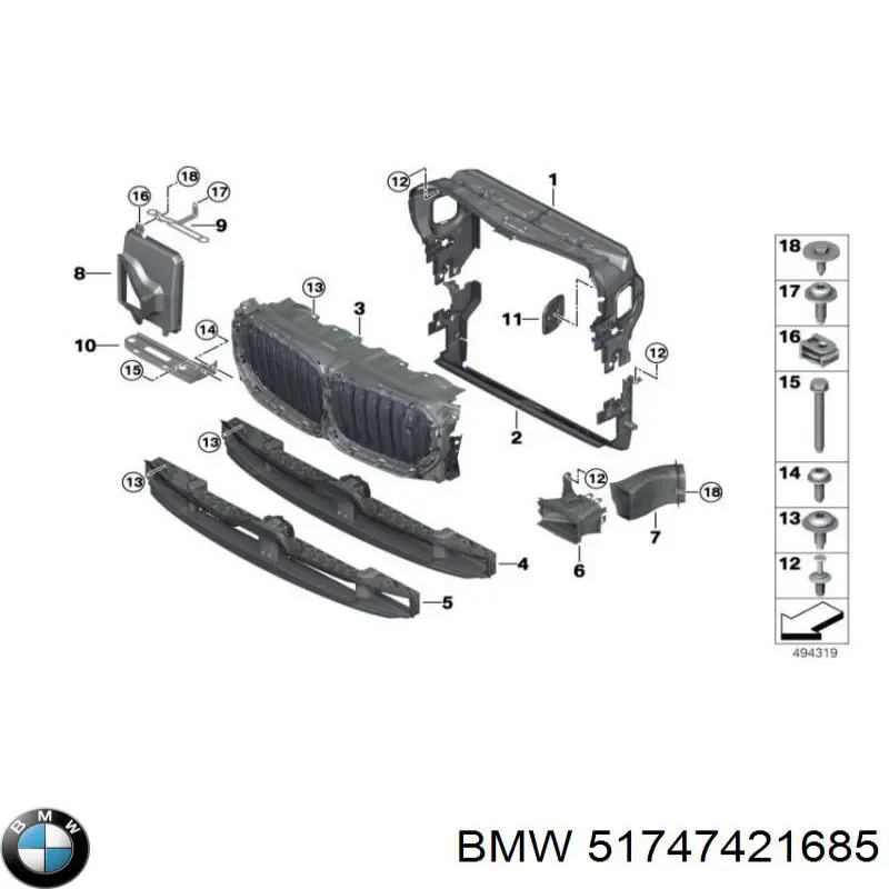 Воздуховод тормозного диска левый на BMW X7 (G07) купить.