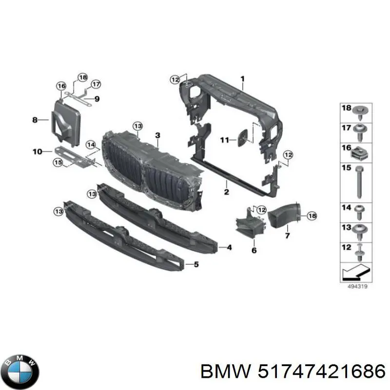 Воздуховод тормозного диска правый BMW 51747421686