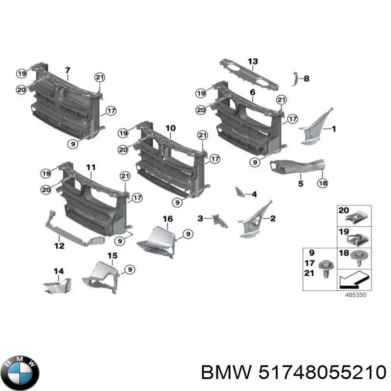 Воздуховод тормозного диска правый BMW 51748055210