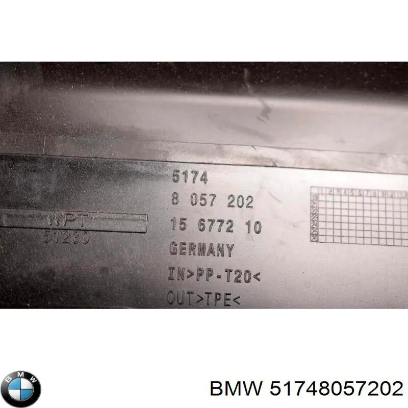 Воздуховод/дефлектор радиатора, нижний BMW 51748057202 цена, от 173.18 USD
