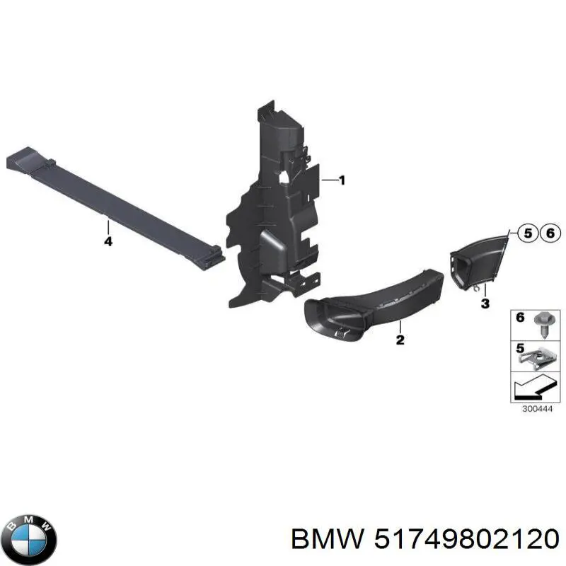 51749802120 BMW Воздуховод тормозного диска правый