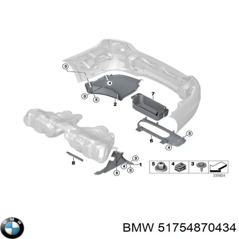 Proteção do pára-choque traseiro para BMW 5 (F10)