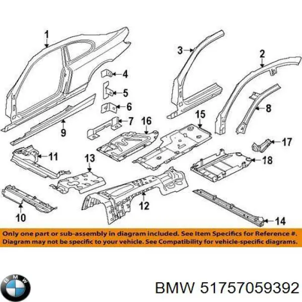 51754416872 BMW proteção de fundo direita