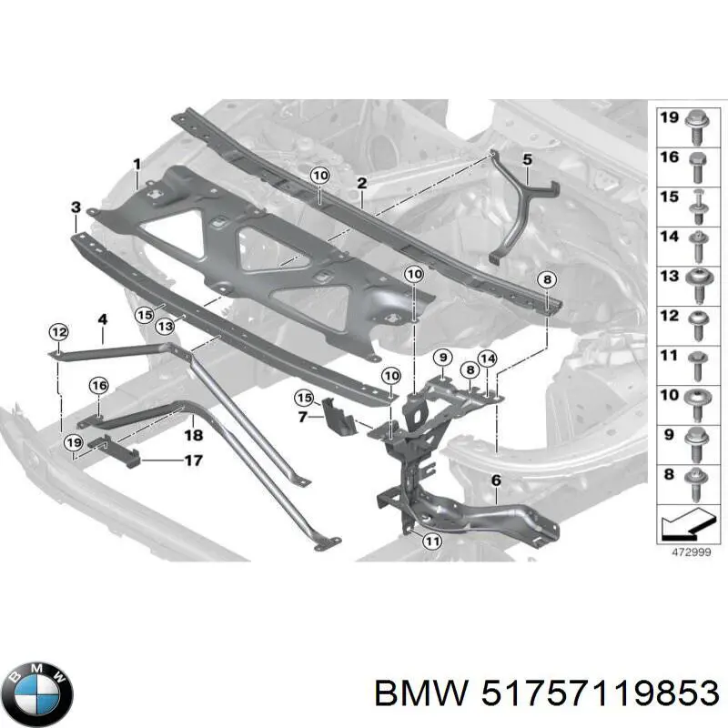 Защита двигателя левая BMW 51757119853 цена, от 50.68 USD