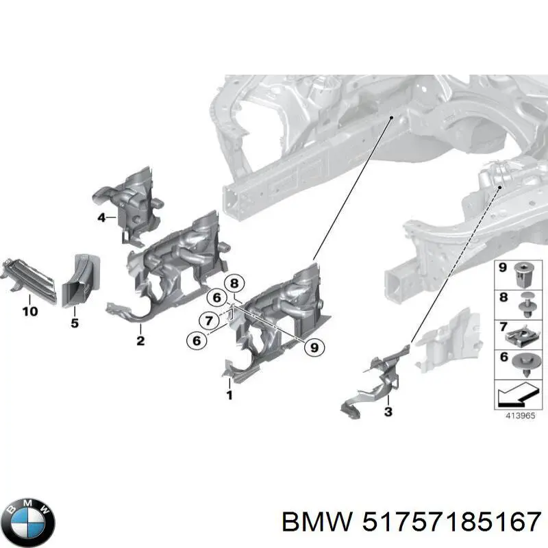 Deflector de aire, radiador, izquierdo 51757185167 BMW