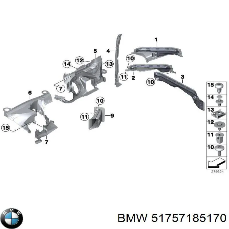 Купить 51757185170 BMW Термошумоизоляция капота