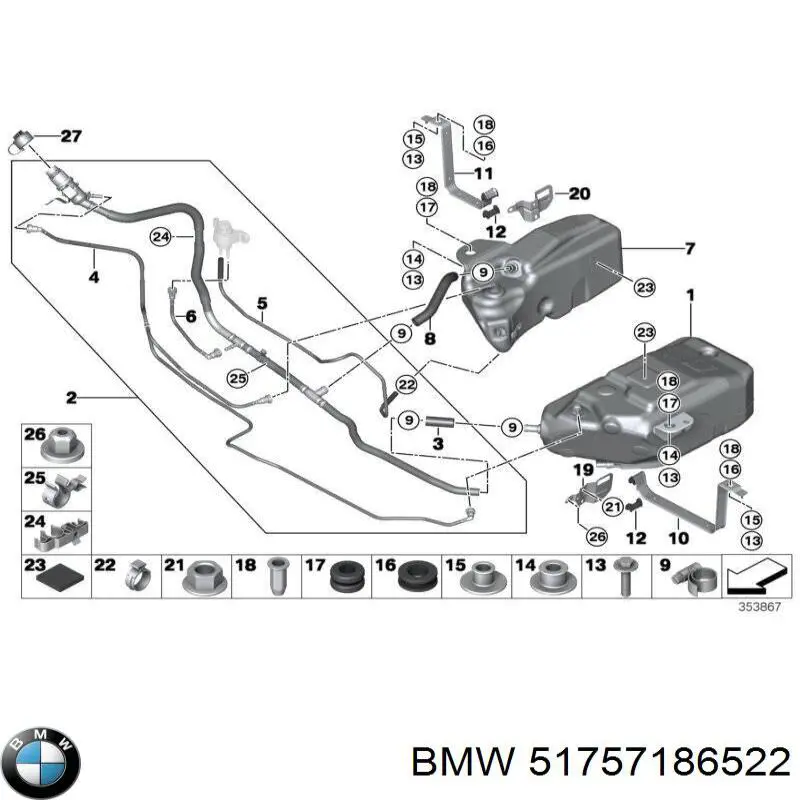 7015146 Autotechteile Защита заднего бампера