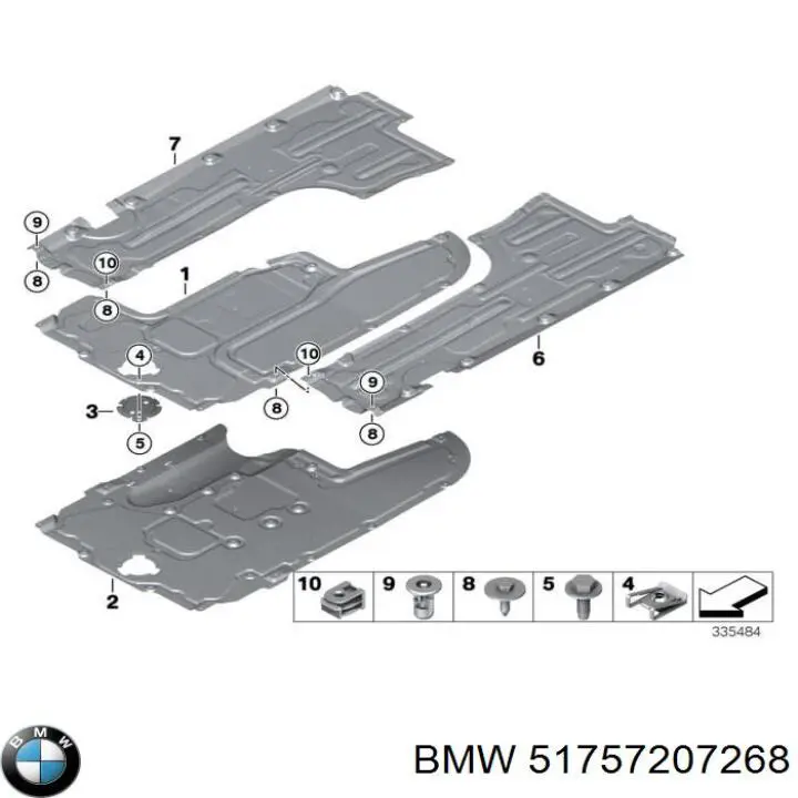 Proteção de fundo direita para BMW 5 (F10)