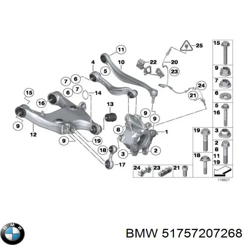 Revestimiento de los bajos, derecho 51757207268 BMW