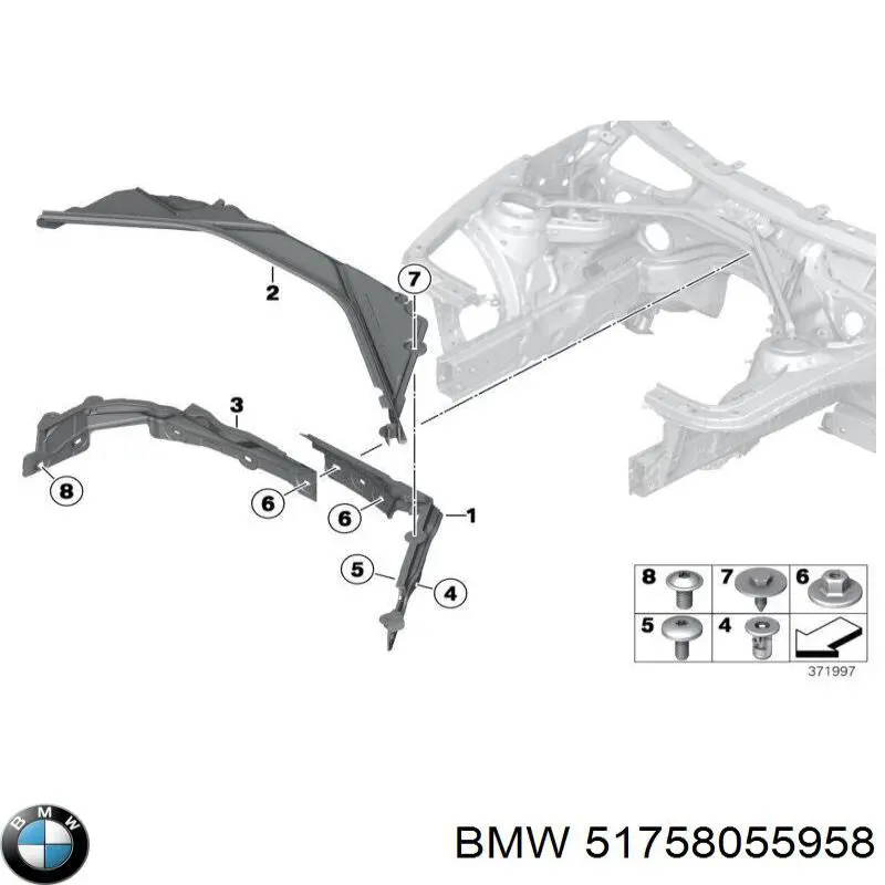  BMW 51758055958 цена, от 37.13 USD