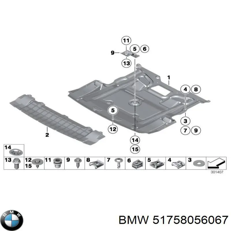 Защита бампера переднего левая BMW 51758056067 цена, от 109.91 USD