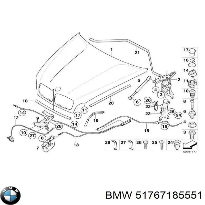 Compactador do pára-lama para BMW X6 (E71)