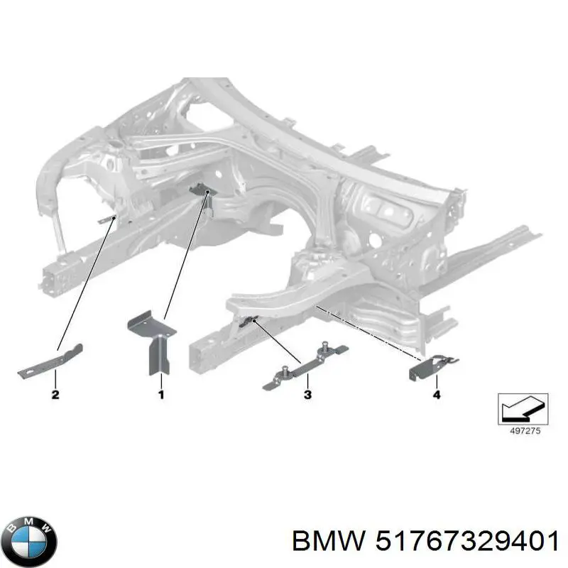 Накладка водосточного желоба задняя левая 51765A04E71 BMW