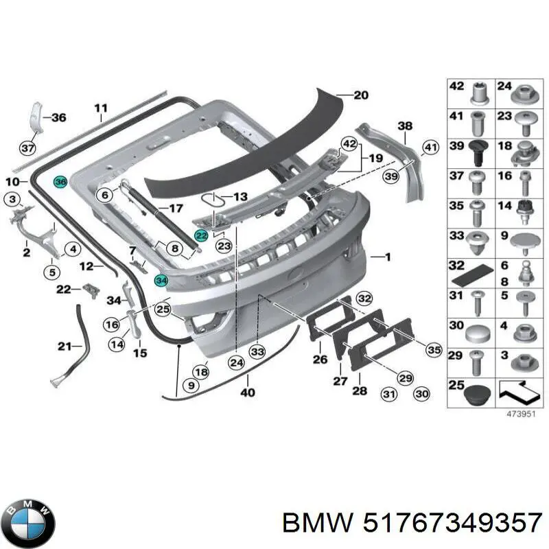  BMW 51767349357 цена, от 11.27 USD