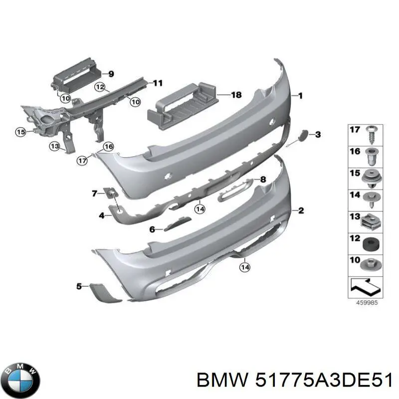 Купить 51775A3DE51 BMW Накладка (молдинг) порога наружная левая