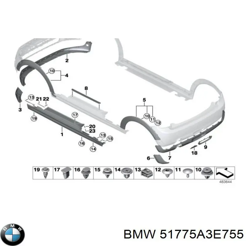 BMW 51775A3E755 цена, от 175.40 USD