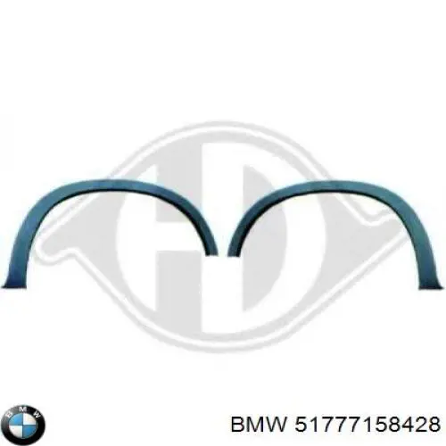 Купить 51777158428 BMW Молдинг передней арки колеса, правый