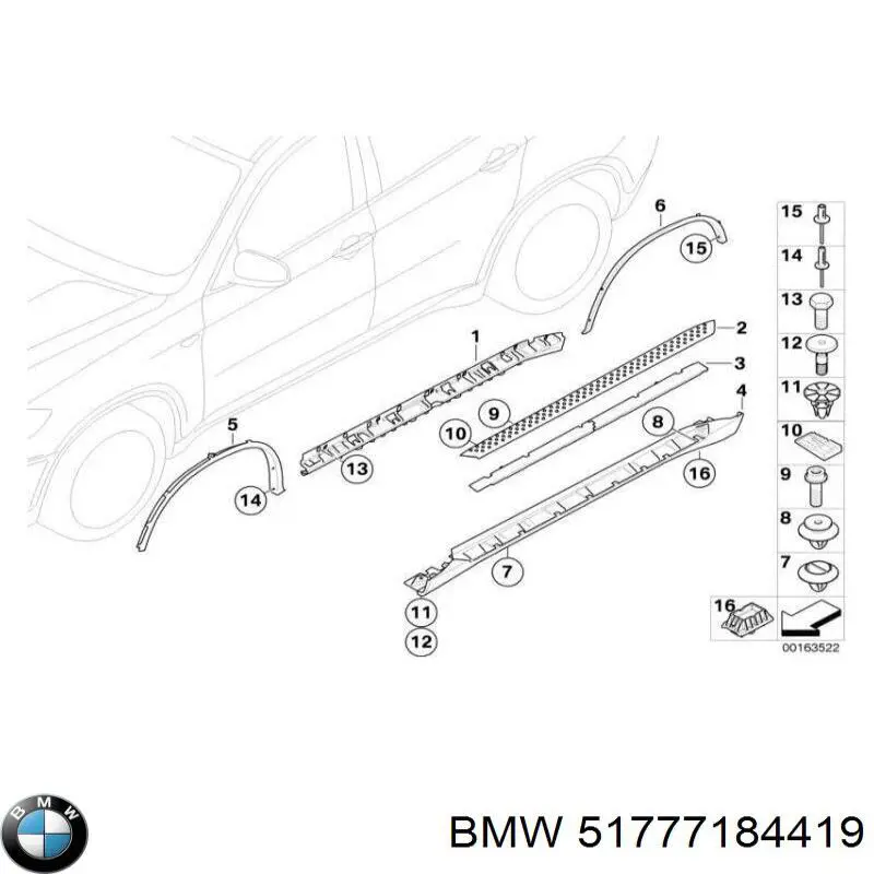 51777184419 BMW acesso externo esquerdo