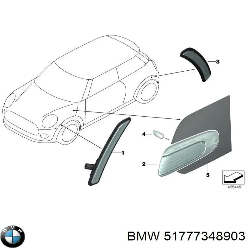 Купить 51777348903 BMW Расширитель задней арки колеса, левый