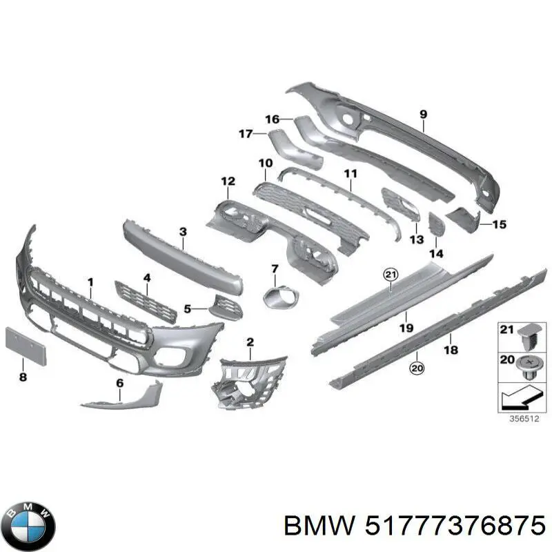 Молдинг арки колеса заднего, левый BMW 51777376875 цена, от 67.72 USD