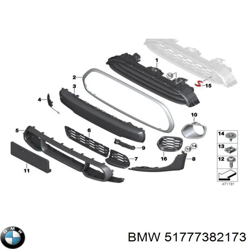 Бампер задний BMW 51777382173 цена, от 126.98 USD