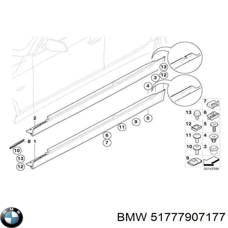 Накладка (молдинг) порога наружная левая Autotechteile 7035109 цена, от 76.53 USD