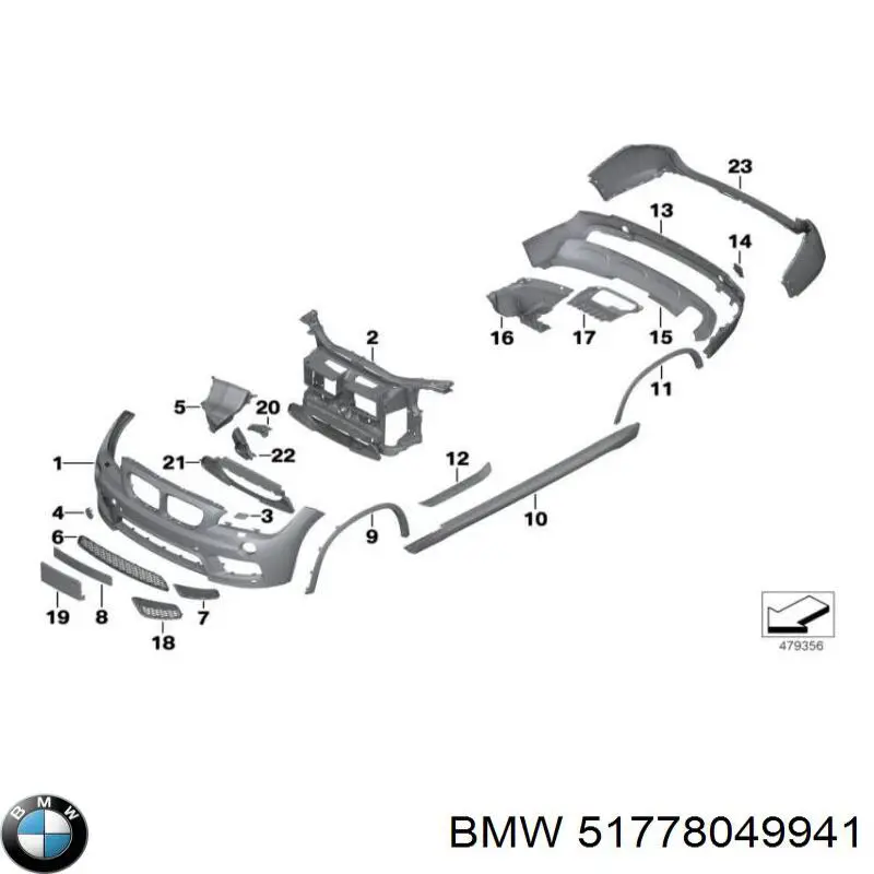 51778049941 BMW расширитель (накладка арки заднего крыла левый)
