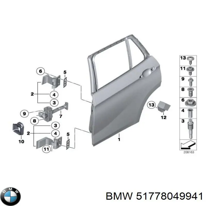 Молдинг арки колеса заднего, левый BMW 51778049941 цена, от 50.79 USD