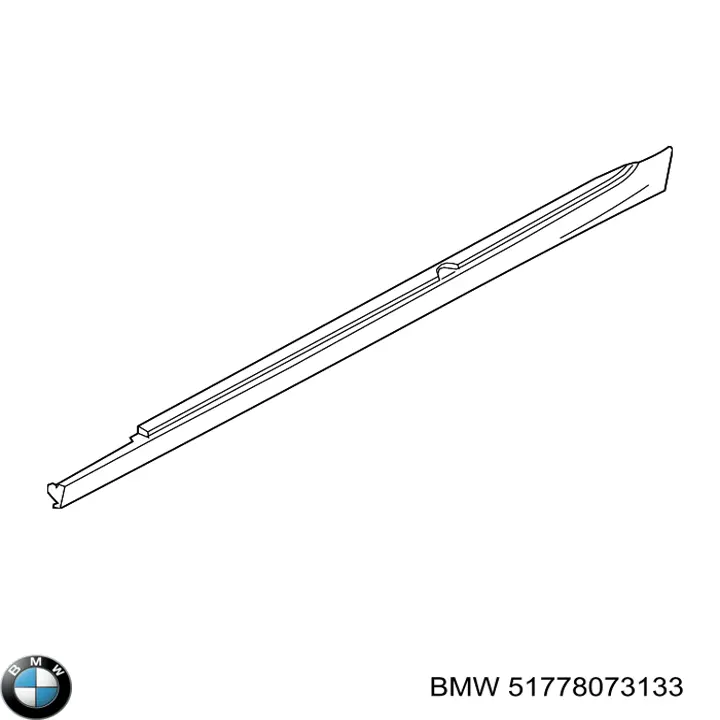 Listón de acceso exterior izquierdo 51778073133 BMW