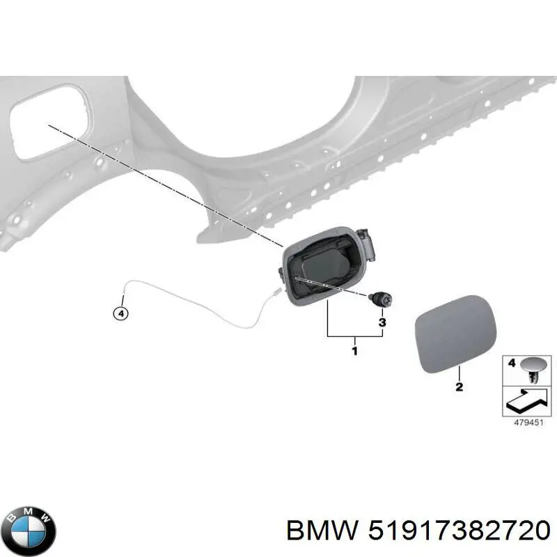51917382720 BMW Дверка бензобака