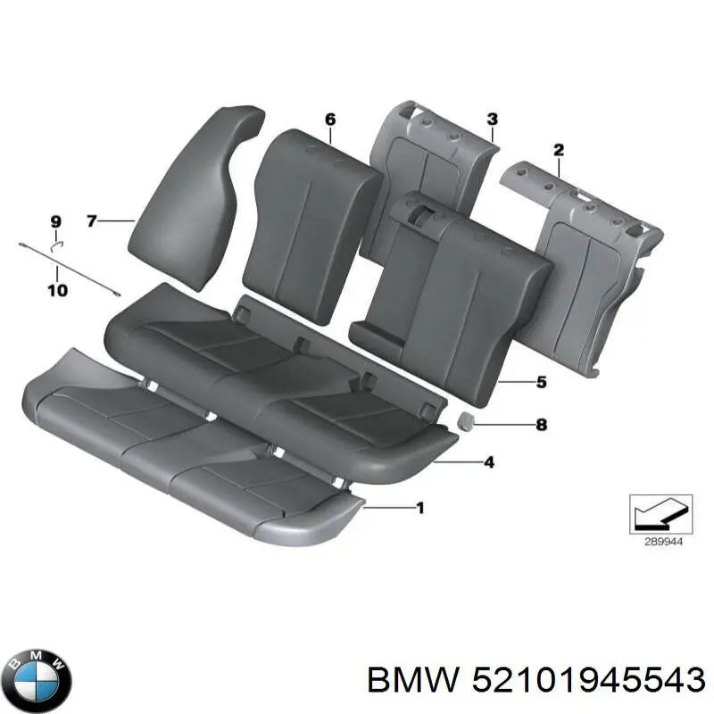 52101945543 BMW Хомут глушителя задний
