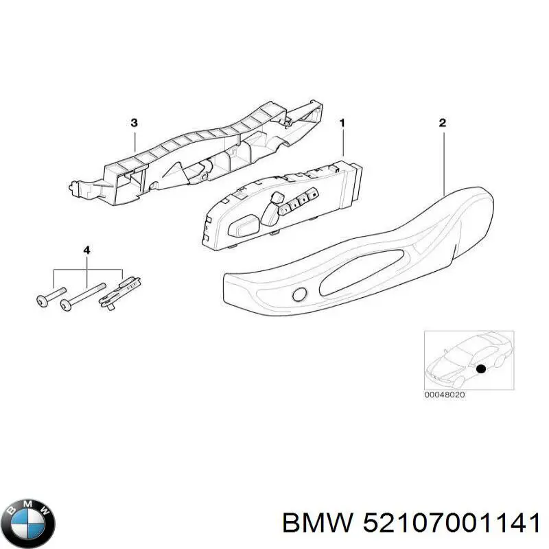 61307069619 BMW блок кнопок механизма регулировки сиденья левый