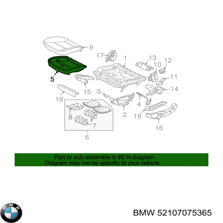  BMW 52107075365 цена, от 260.41 USD