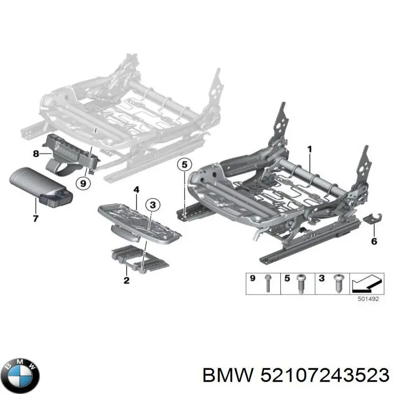  BMW 52107243523 цена, от 669.37 USD