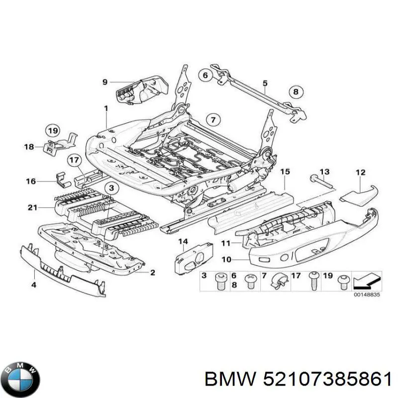  BMW 52107385861 цена, от 62.22 USD