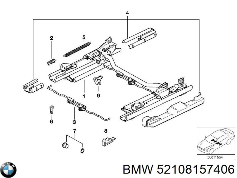  BMW 52108157406 цена, от 4.18 USD