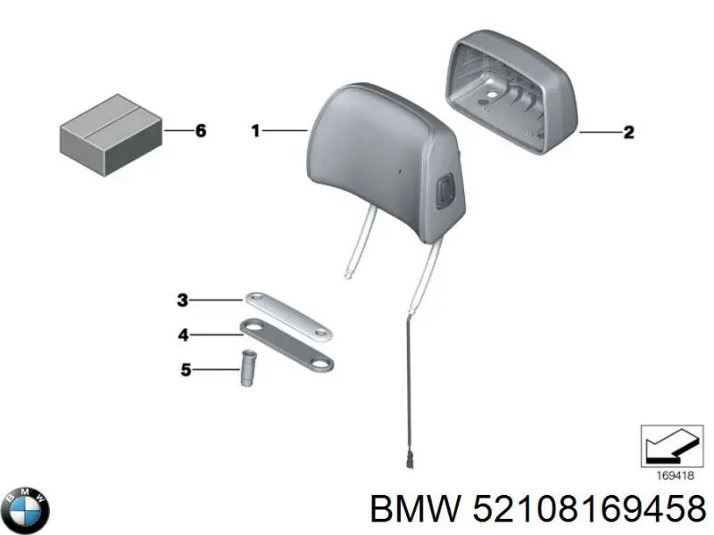 52108169458 BMW Крепление переднего номера автомобиля