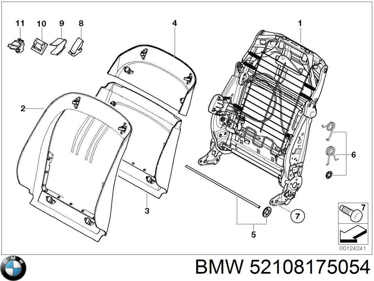 52108175054 BMW Клип крепления подкрылка переднего крыла