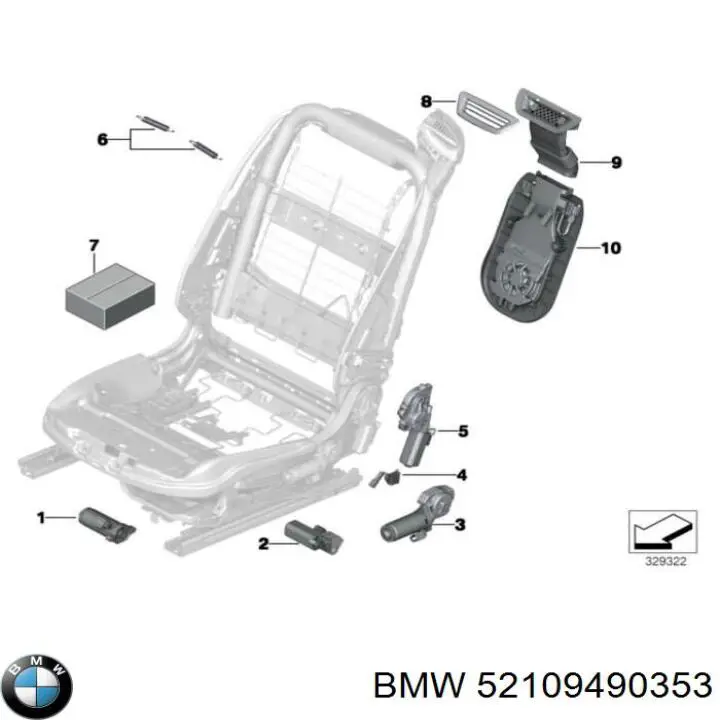 Мотор вентилятора печки (отопителя салона) BMW 52109490353 цена, от 72.18 USD