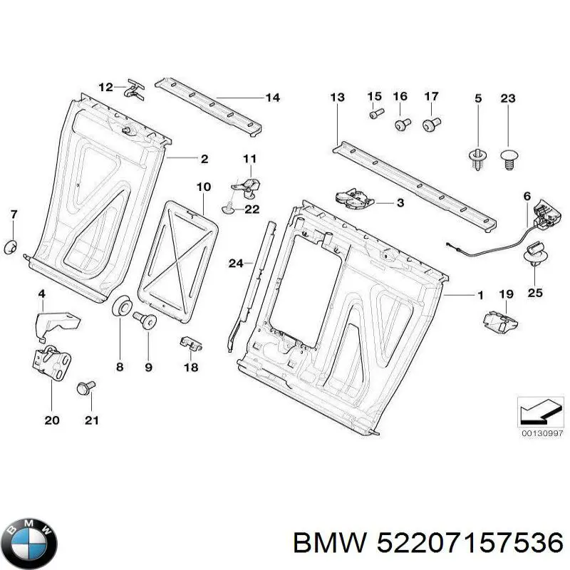 Купить 52207157536 BMW Пистон крепления подкрылок