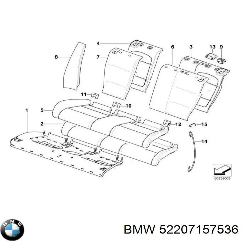 Пистон крепления подкрылок 52207157536 BMW