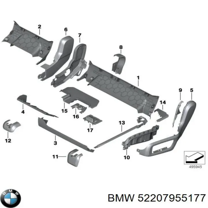  BMW 52207955177 цена, от 38.01 USD